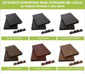 Sztacheta kompozyt komorowa SEQO Standard BB-110H21 słoje drewna 0,95m