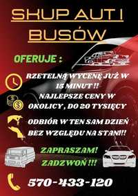 Skup Aut I busów do 20.000 zł - Szybka wycena - odbiór w ten sam dzień