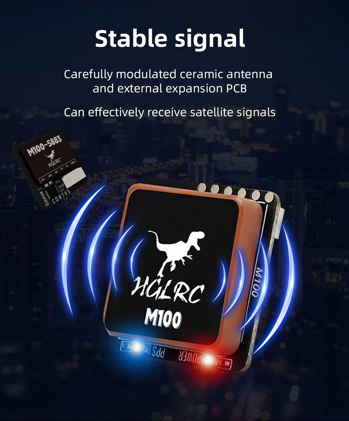 GPS модуль для дрону з компасом HGLRC M100-5883
