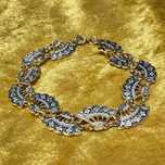 Pulseira tema leques cor ouro 20 cm