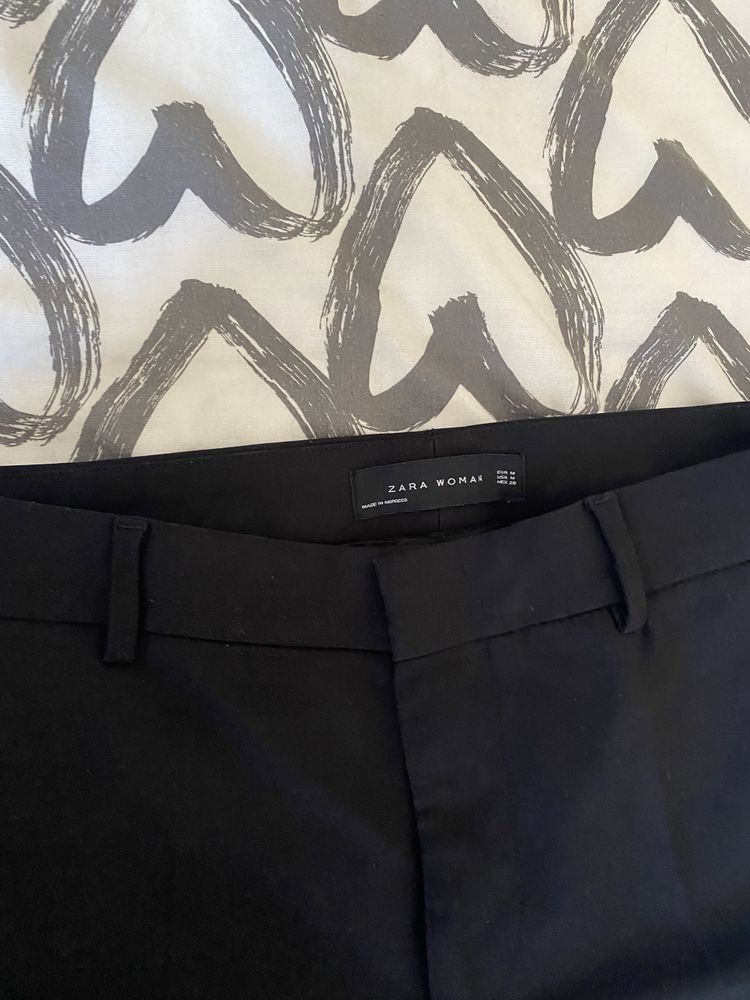 Spodnie Klasyczne Eleganckie z kantem damskie Zara Czarne M