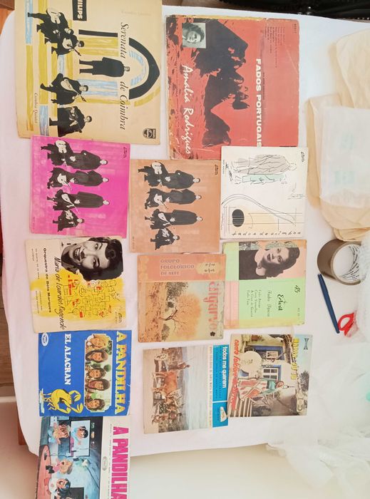 Discos vinil de fado, tradicionais, Amália Rodrigues, musica francesa