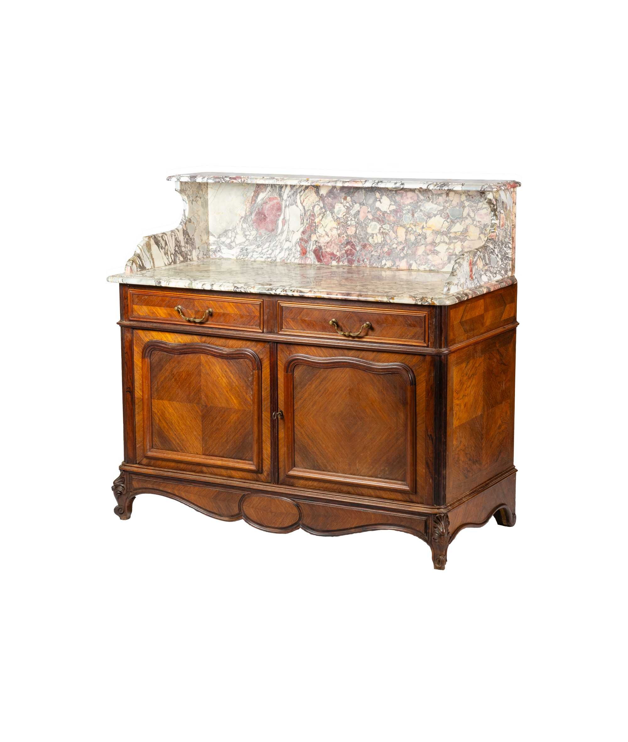 Cómoda nogueira mármore estilo Luís Filipe | 1850