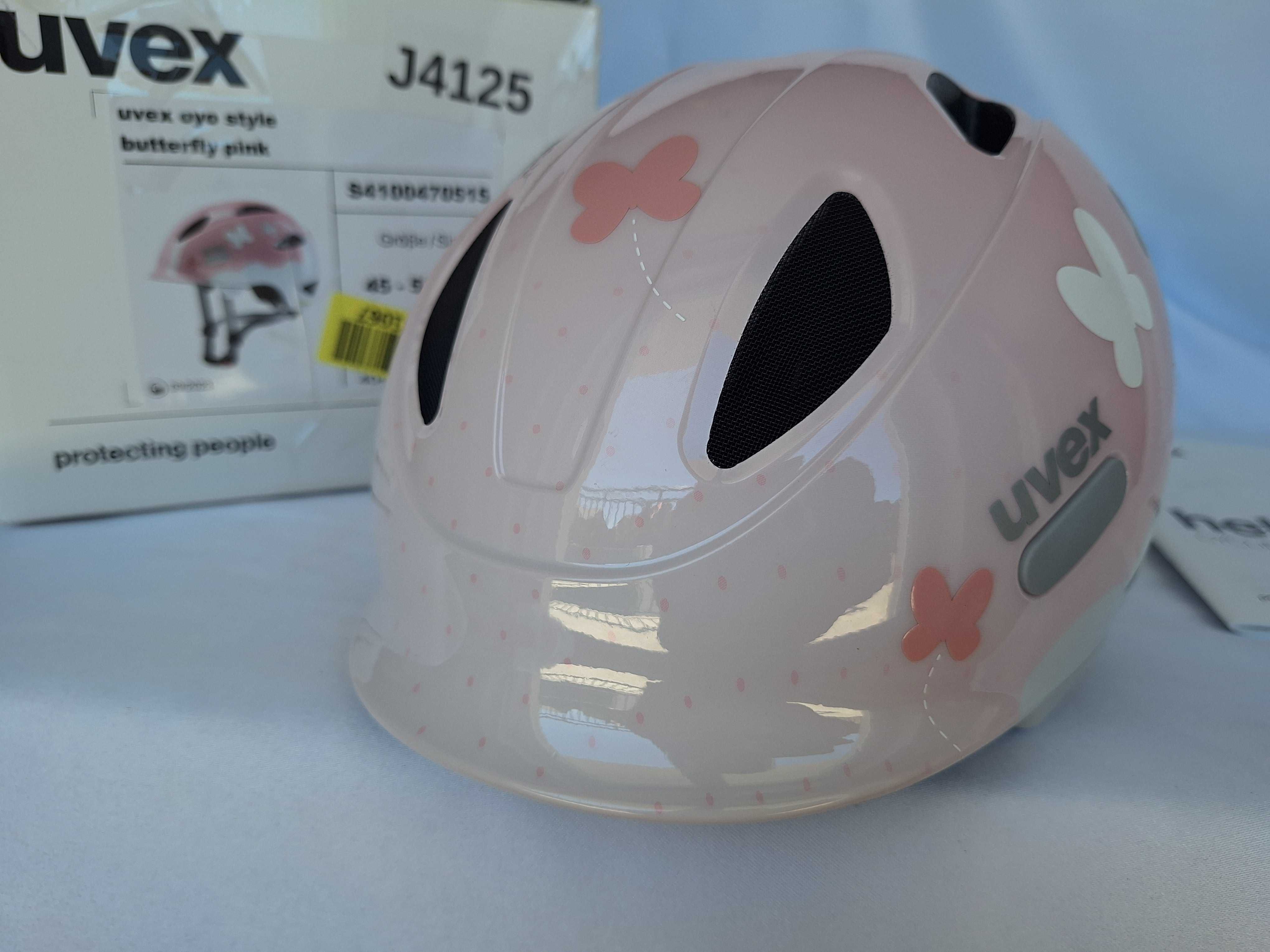 Kask rowerowy dziecięcy Uvex Oyo Style Butterfly Pink XS 45-50cm
