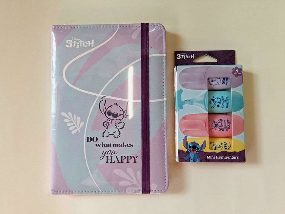 Notes z gumką A5 Disney Stitch + zakreślacze.