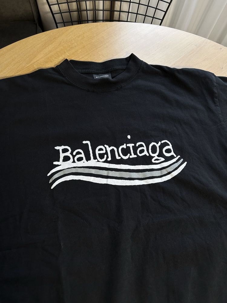 Balenciaga Black Logo Tee оригинал футболка баленсиага худи кофта