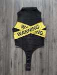 Shein body siateczkowe taśma Warning