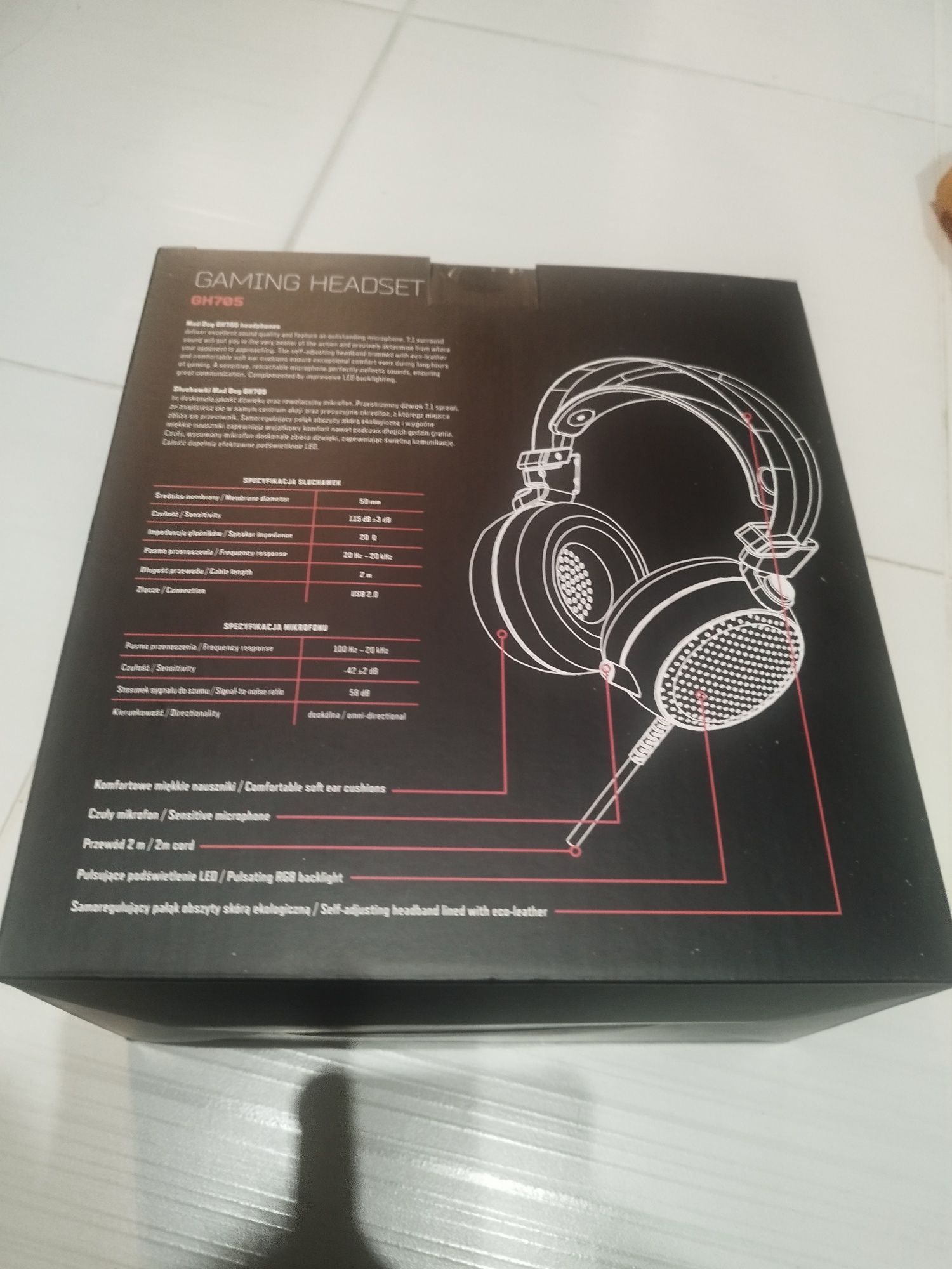 Słuchawki gamingowe Mad Dog gh705