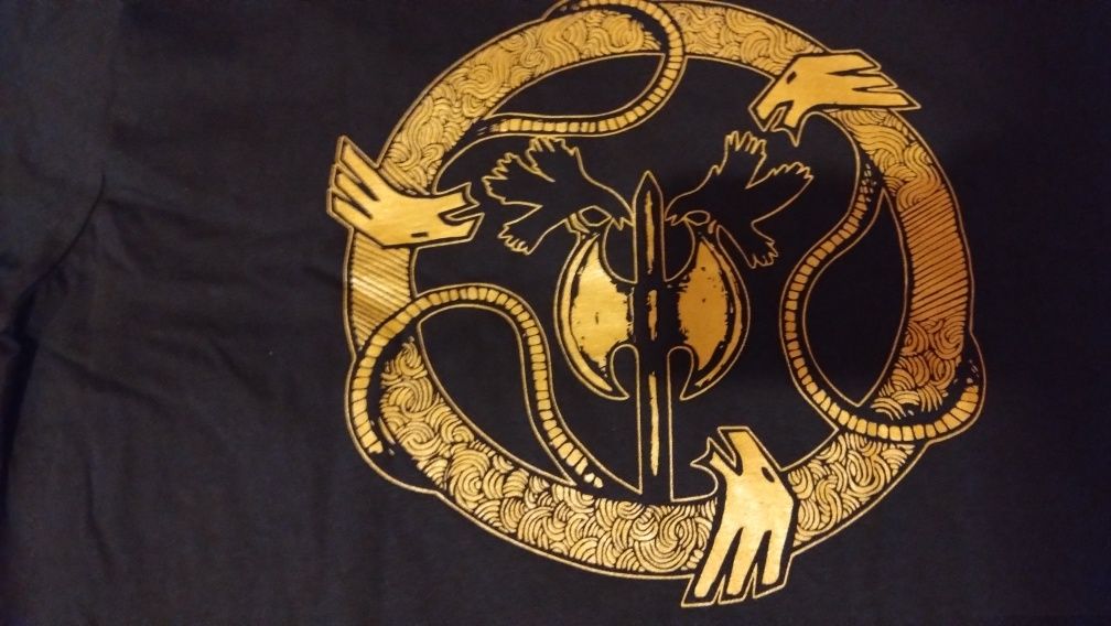 koszulka męska xl Aeternus - philosopher, złoty nadruk loga, nowa
