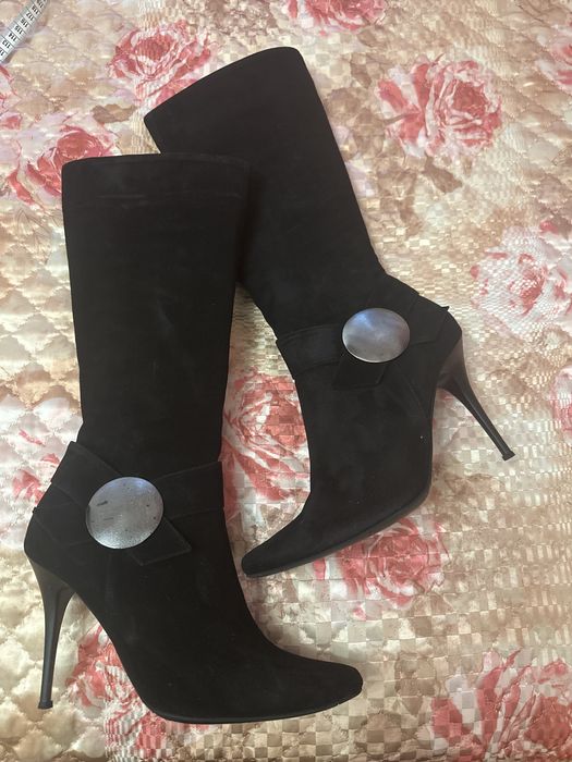 Сапожки замш класичні