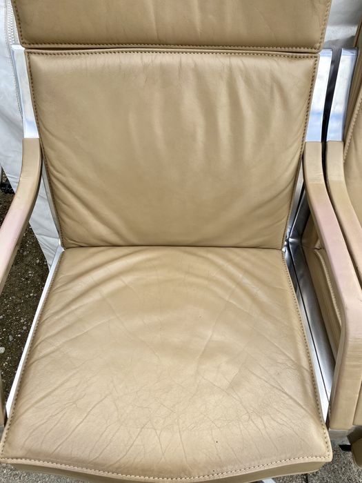 Skórzany fotel biurowy w stylu vintage