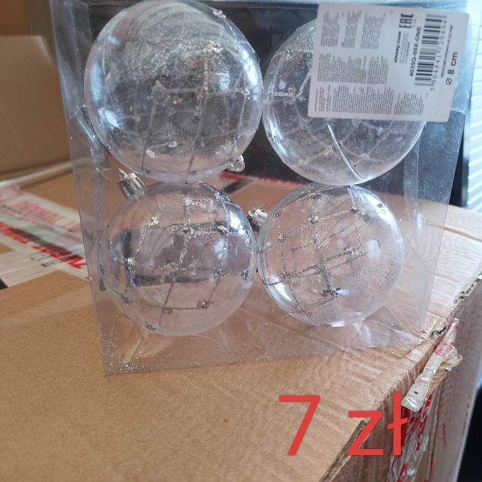 Bombki choinkowe srebrne