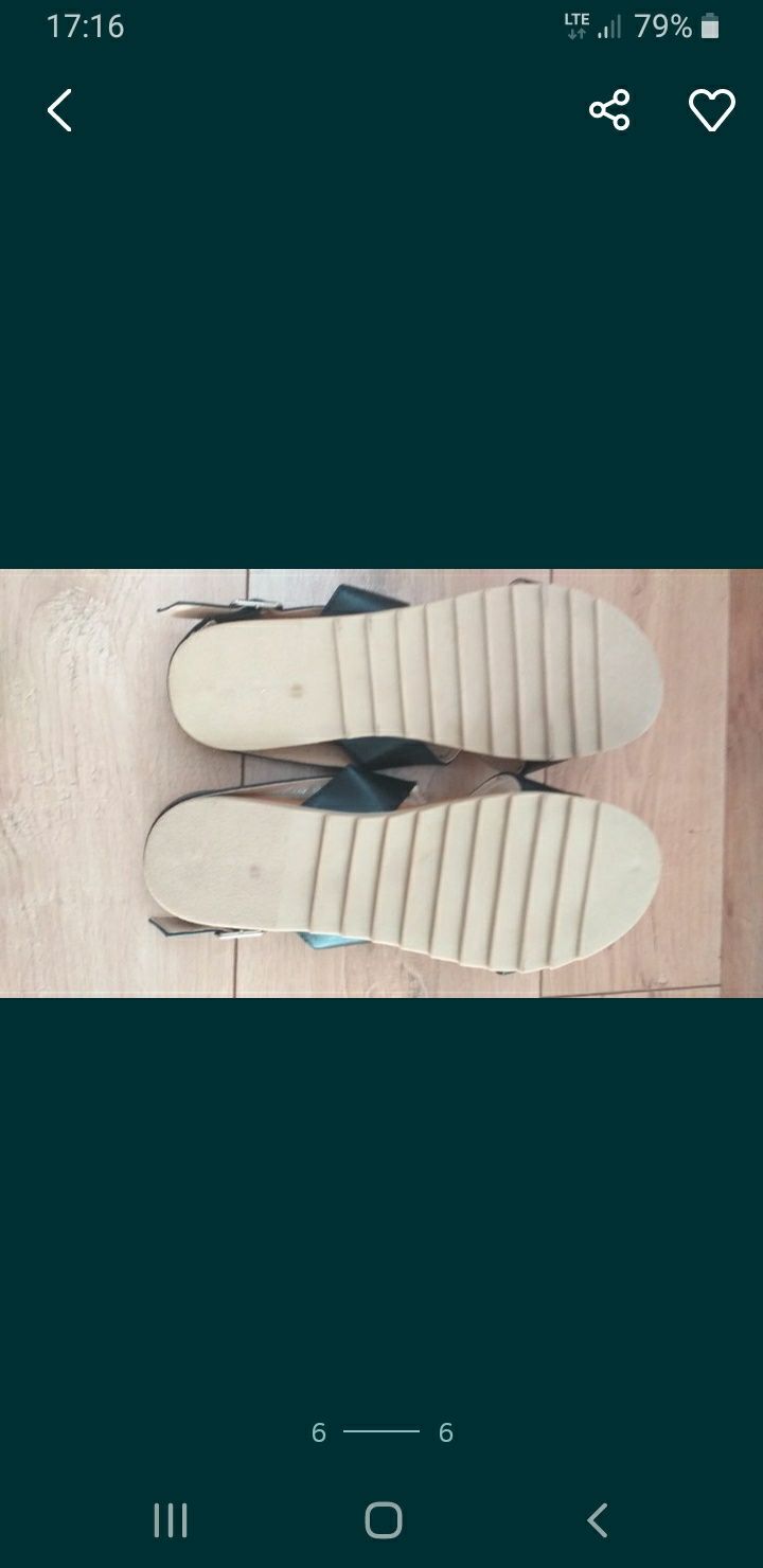 NOWE C'M PARIS r.40 sandały klapki buty czarne dżety skóra ekologiczna
