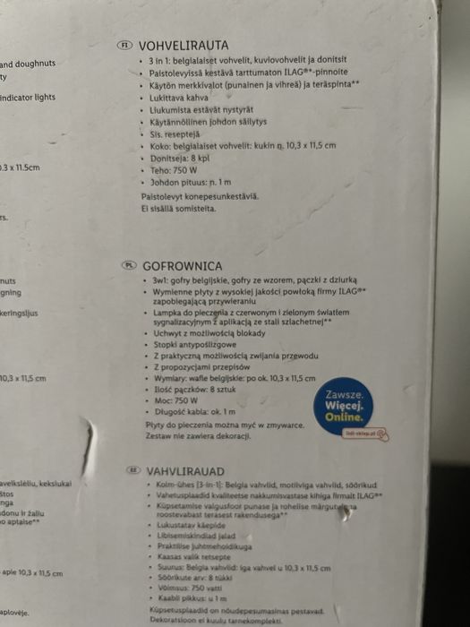 Silver Crest Kitchen Tools Gofrownica  3w1 Nowa