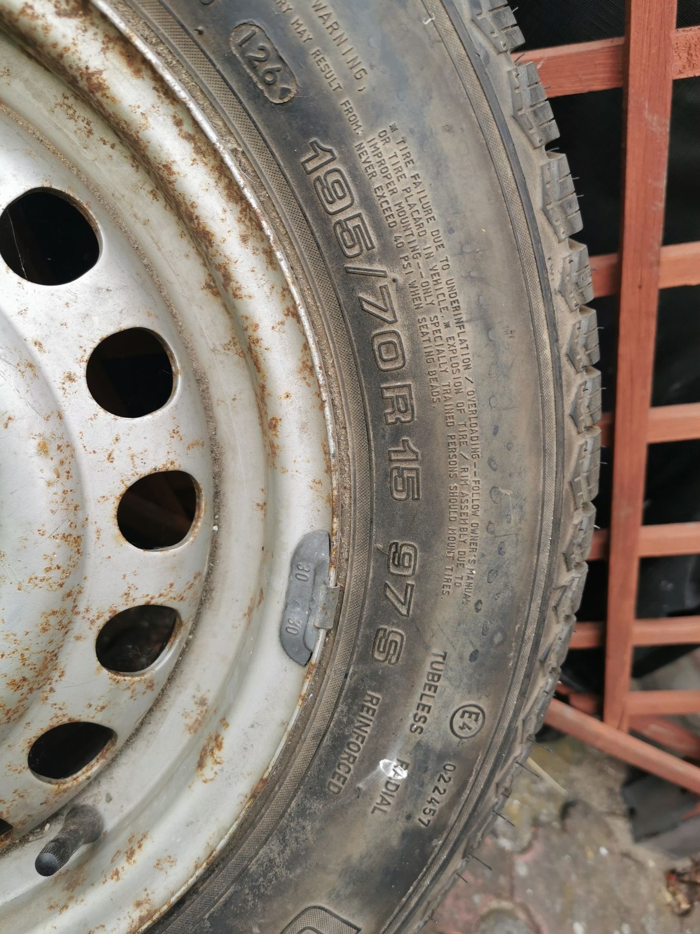 Koło zapasowe rozmiar 195 75 R15