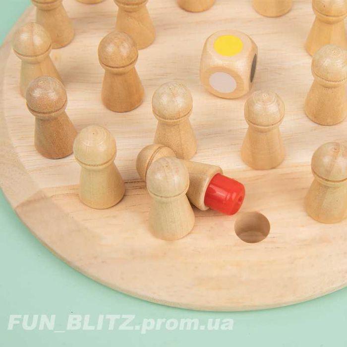 Настільна гра Memory Chess / Запам'ятай колір / Дерев'яна гра «Меморі»