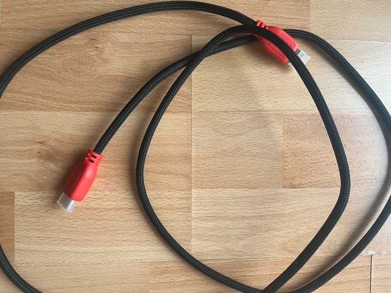 Kabel HDMI pleciony złote końcówki 1,8m