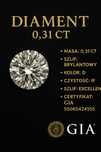Diament 0,31ct Certyfikat GIA