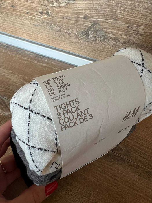 Дитячі колготки набір з 3-х пар HM розмір 4-6