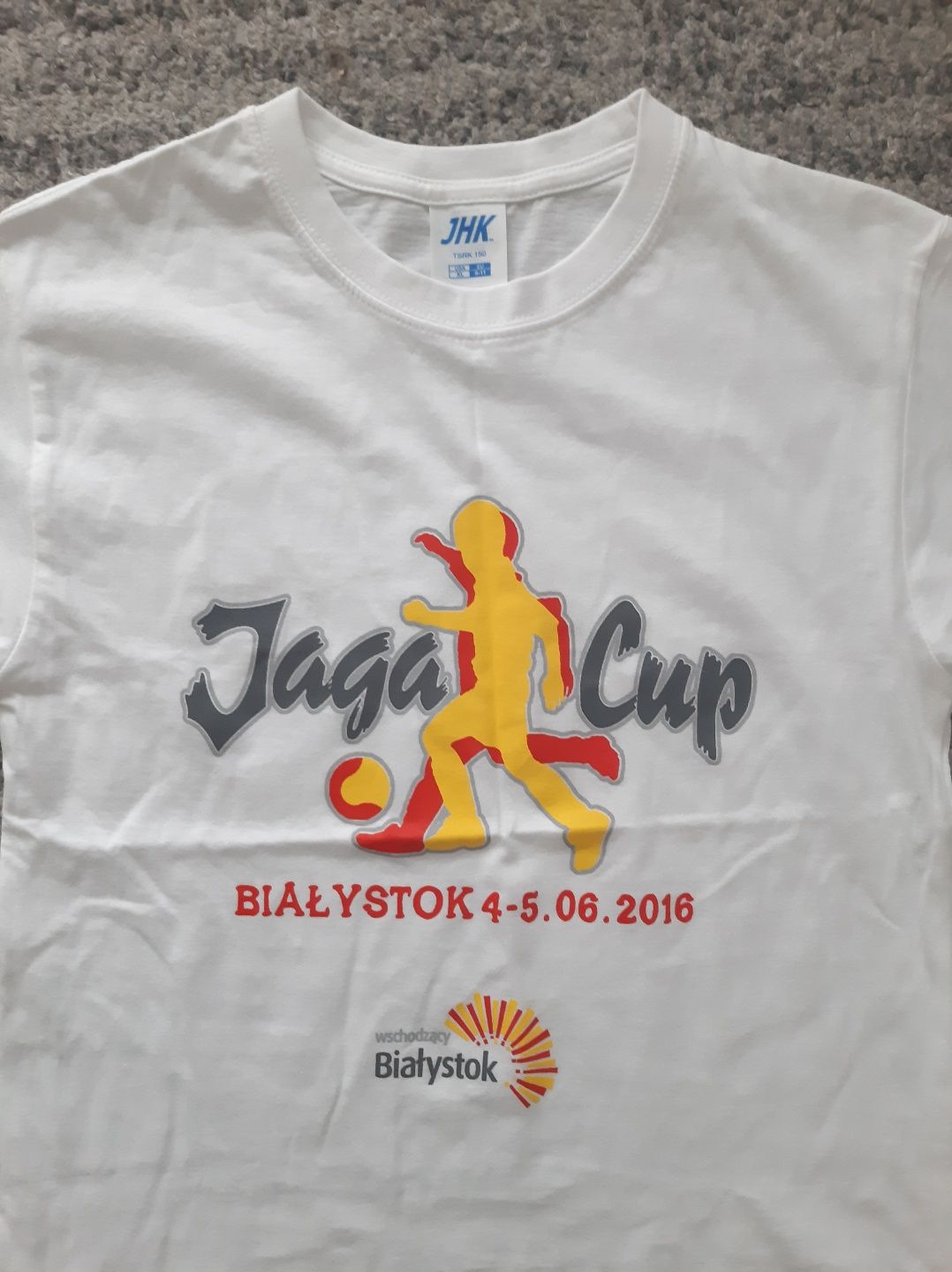 Jaga Cup 2016 Jagiellonia Białystok koszulka t-shirt biały rozmiar 152