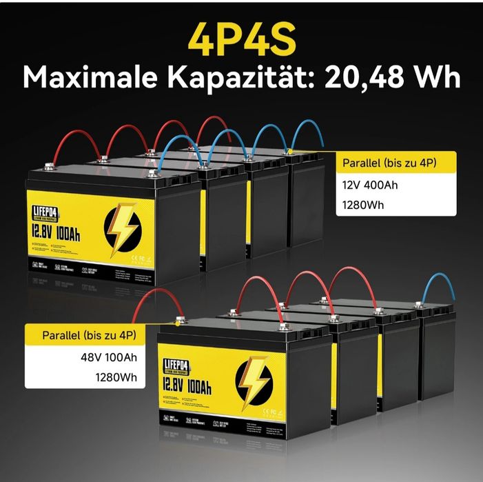 Акумулятор LiFePO4 на 12,8 V 100 Ah.