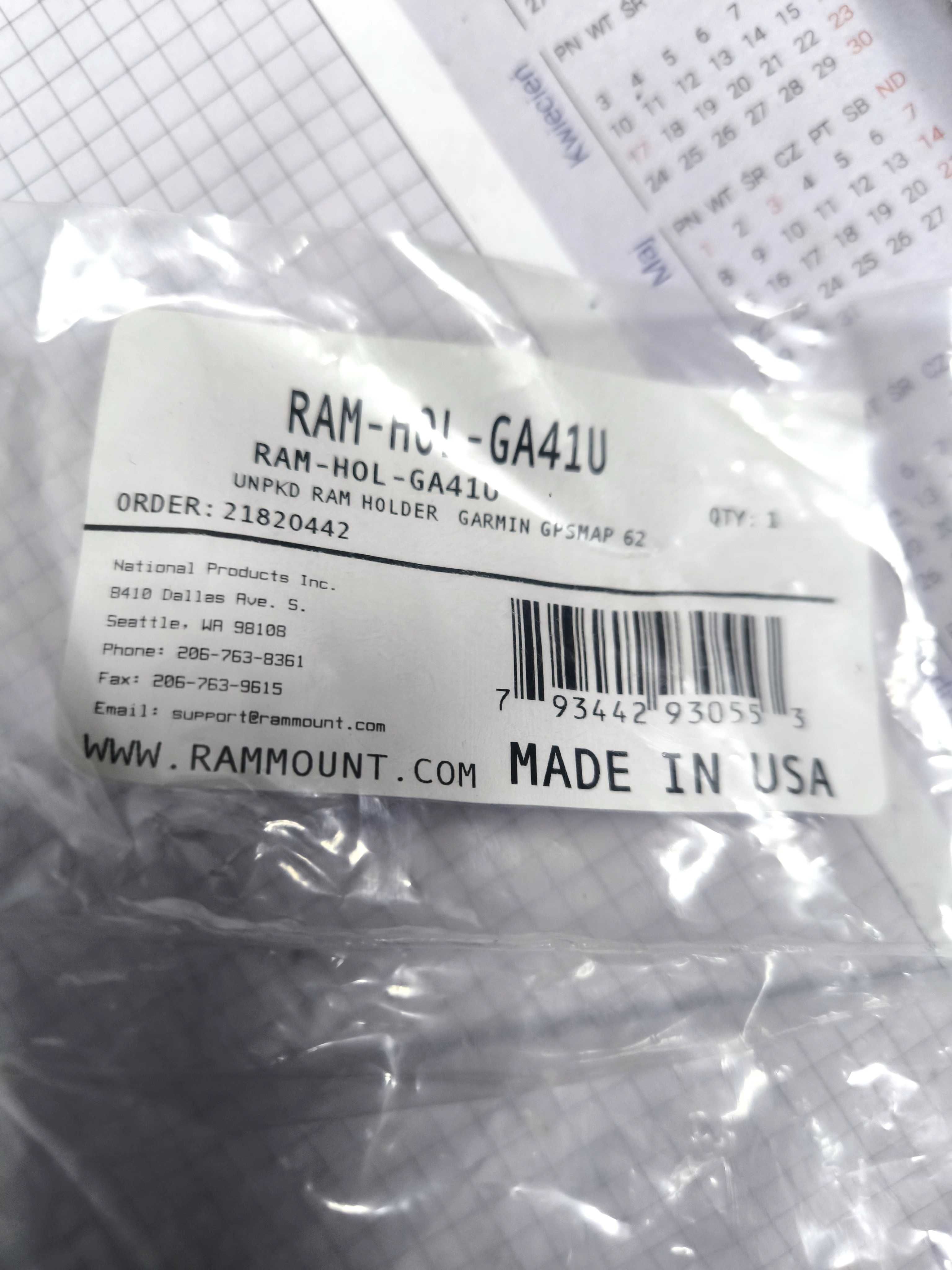 Uchwyt Garmin Astro 320 GPSMap 62 64 Series Ram Mount - RAM-HOL-GA41U