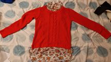 Sweter z podszyciem w kwiaty