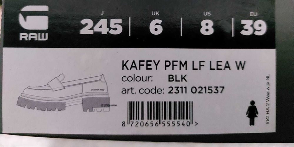 Mokasyny damskie G-STAR raw 2311 roz 39