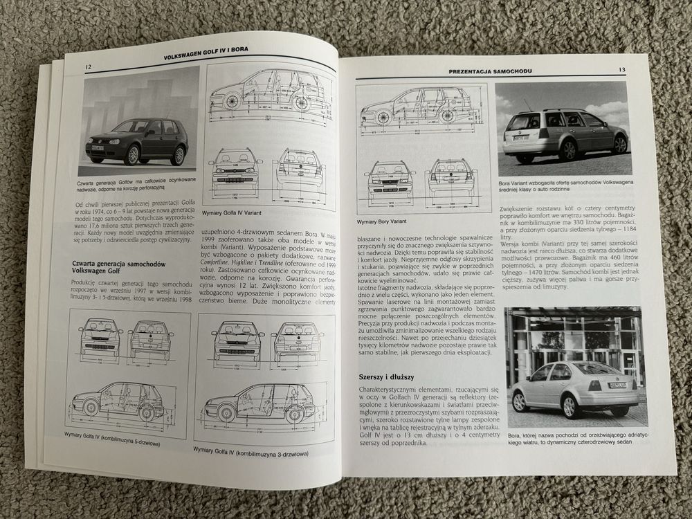 Poradnik Volkswagen Golf 4 Bora variant Wkł naprawa książka