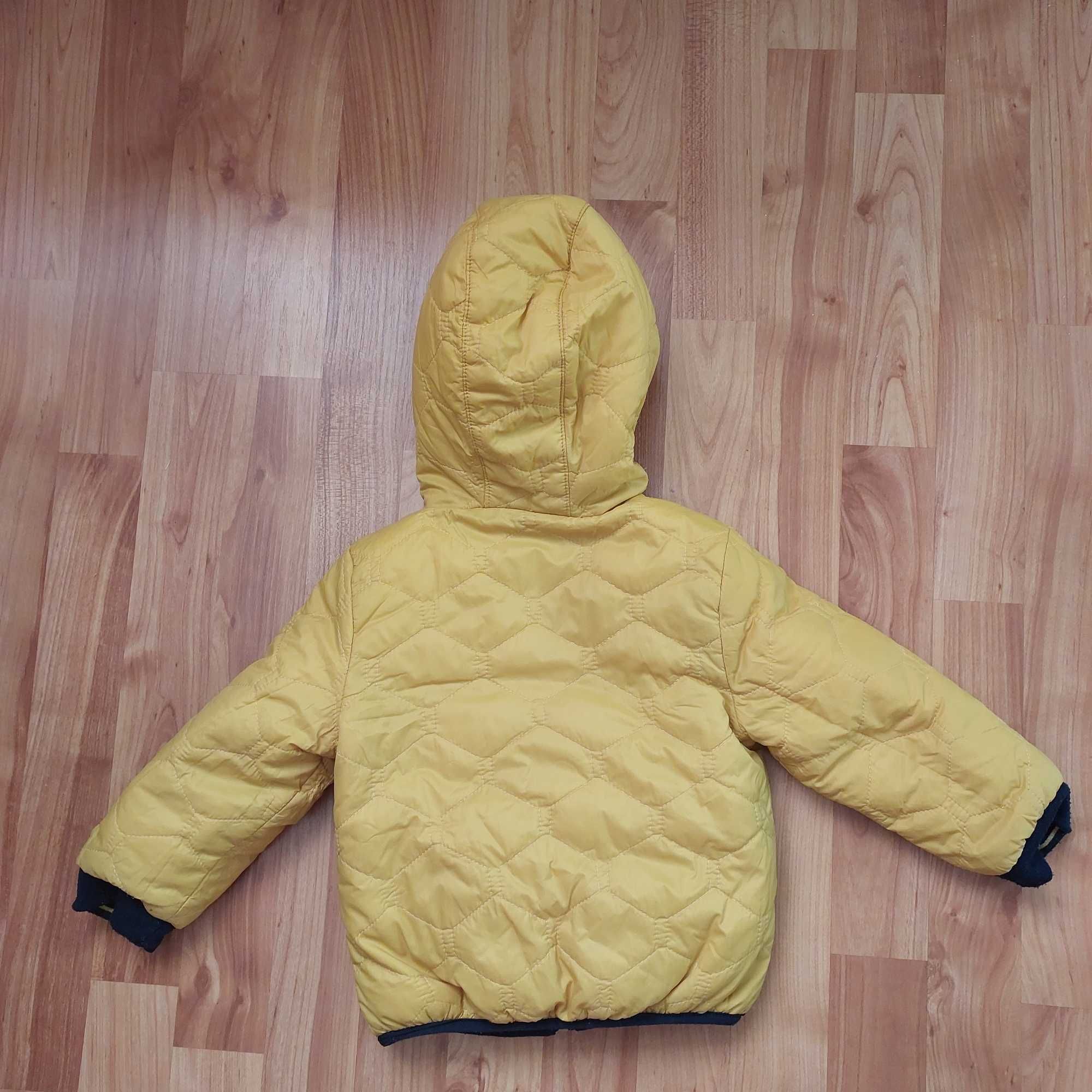 Весняна тепла двостороння куртка хлопчику 1-2 роки (зріст 80-82 см)