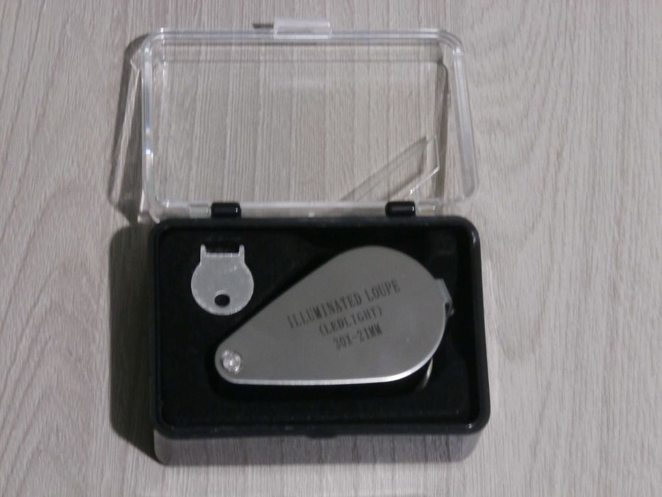 Ювелирная лупа Magnifier 21007 Увеличение 30Х,линза 21мм,LED подсветка