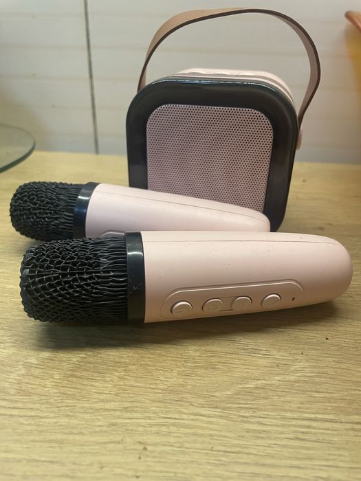 Міні-дитяче караоке K120 з двома бездротовими мікрофонами та RGB