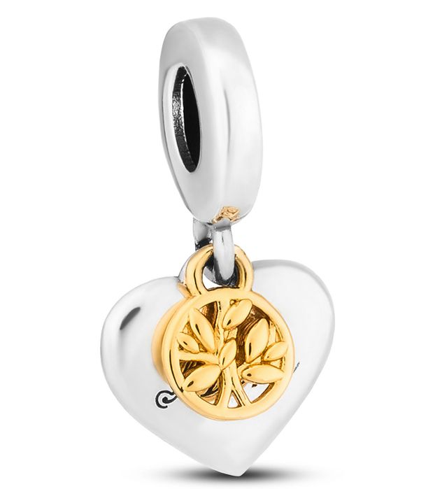 Srebrny charms serce do modułowej bransoletki - Peterson