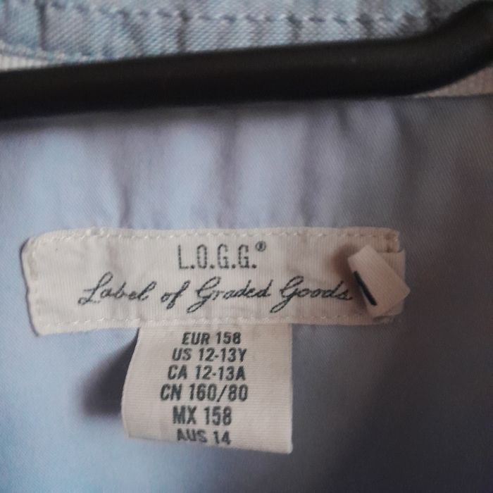 Błękitna koszula H&M r. 158 chlopiec bdb