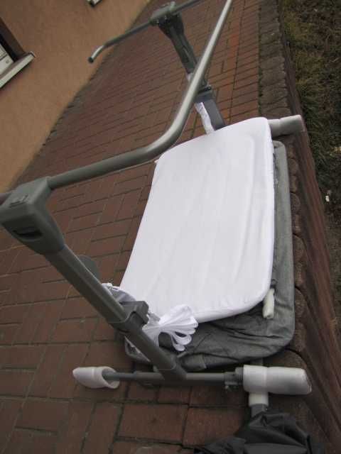 Kinderkraft NESTE UP Łóżeczko dostawne dostawka dziecięce szare