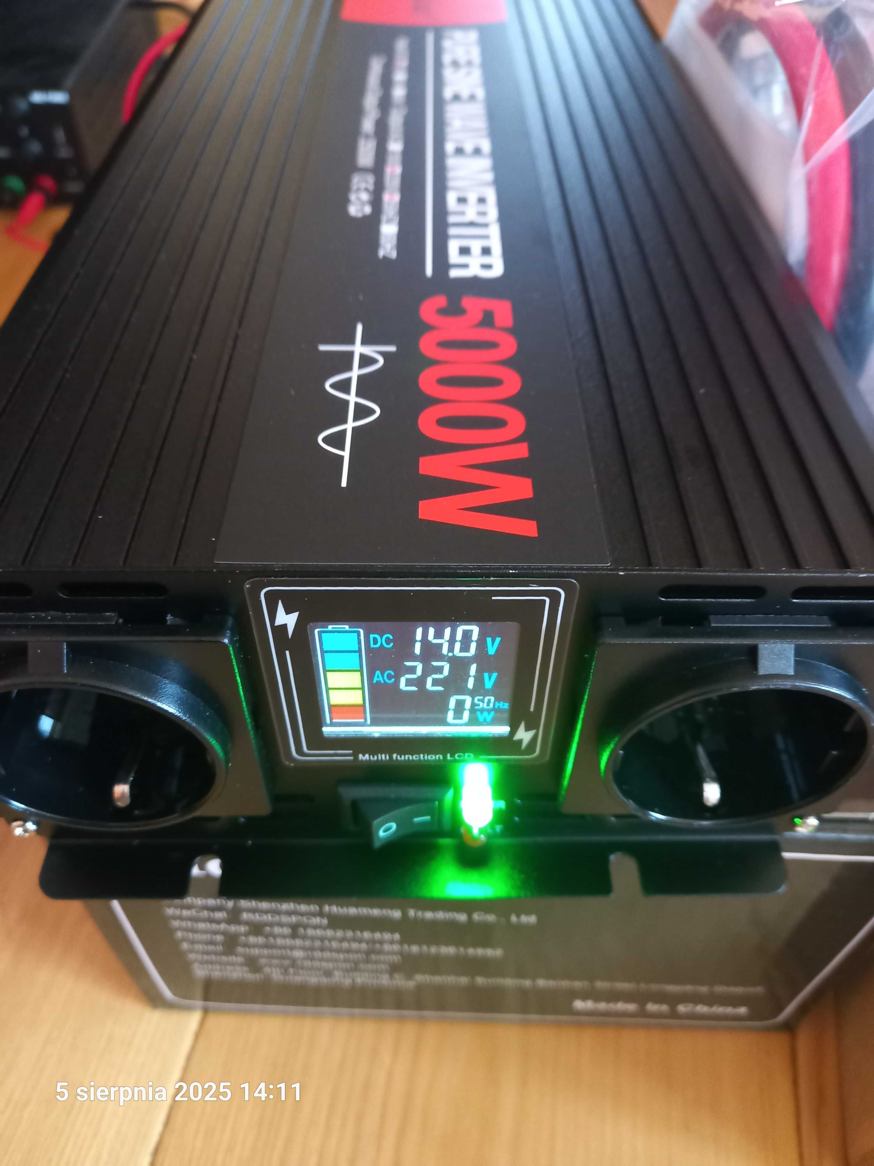 Przetwornica 3000w czysty sinus 12v 230v