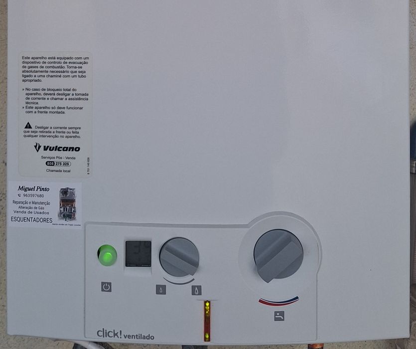Esquentador Vulcano Ventilado 14 Litros Gás Natural