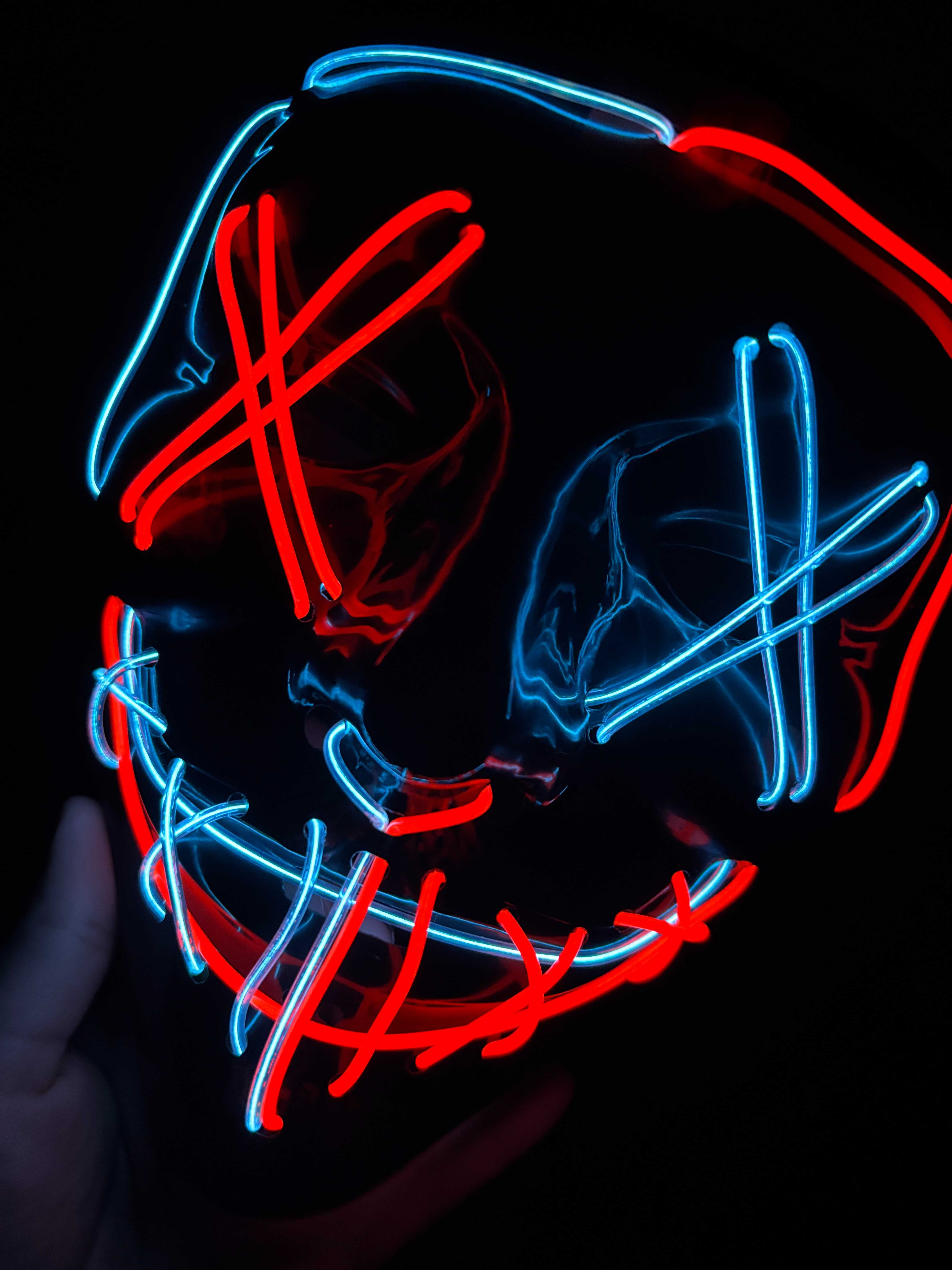 Máscara nova Halloween/Carnaval LED