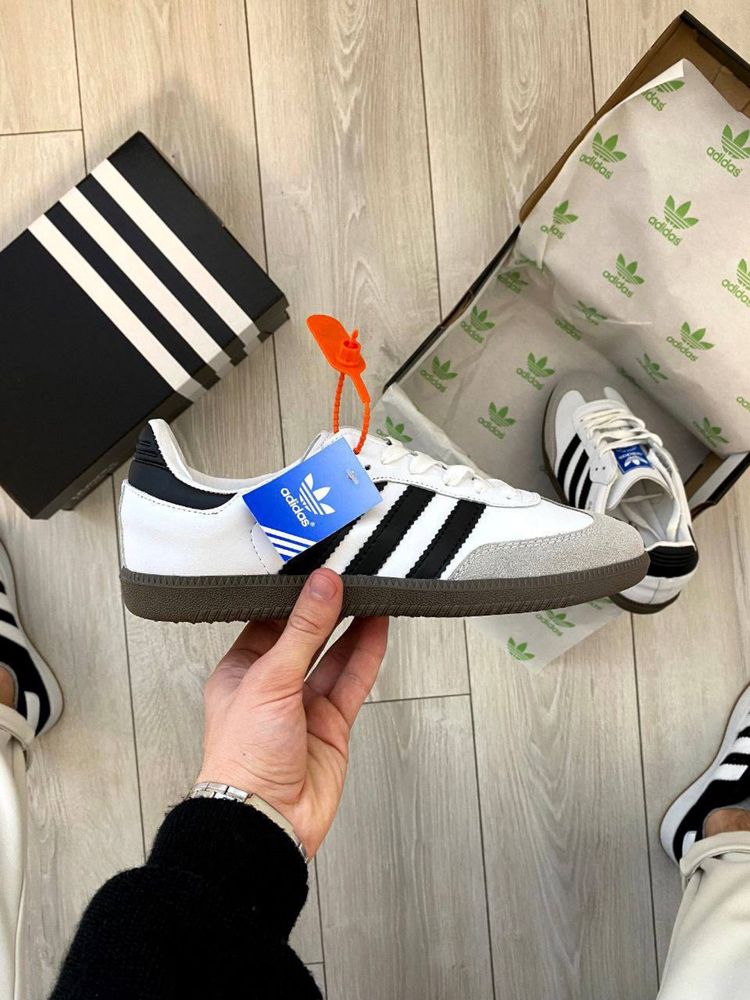 Adidas Samba white&black кроссовки самба