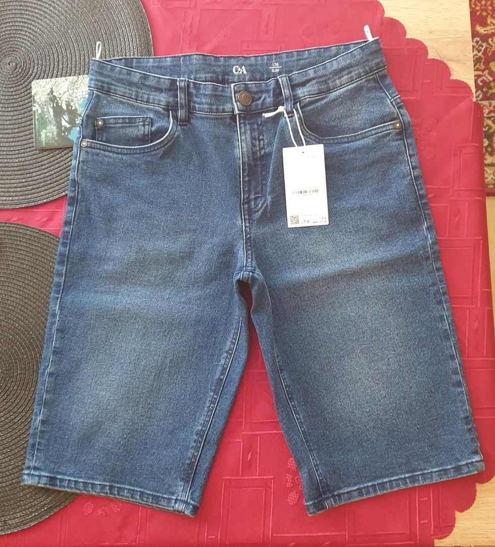 Spodenki jeansowe C&A dla chłopca - nowe rozm. 176