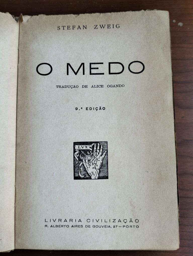 Livro O Medo - Stefan Sweig