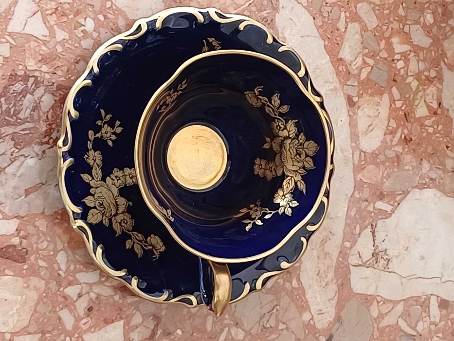 Filiżanka porcelana Lindner Bavaria Echt Cobalt (P.683)