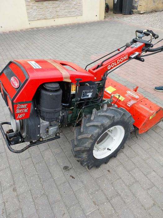 traktorek jedno osiowy glebogryzarka goldini super specjal 140 diesel