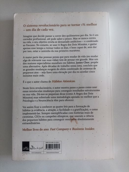 Livro: Hábitos Atómicos
