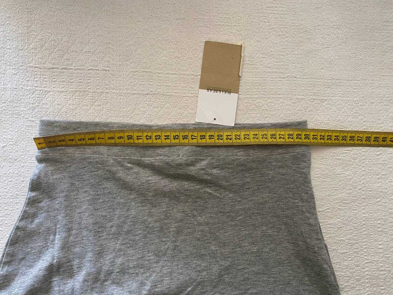 серая юбка миди  pull&bear xs - s