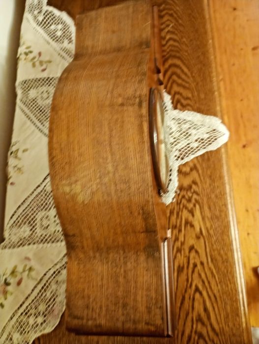 Zegar kominkowy z paszportem drewniany