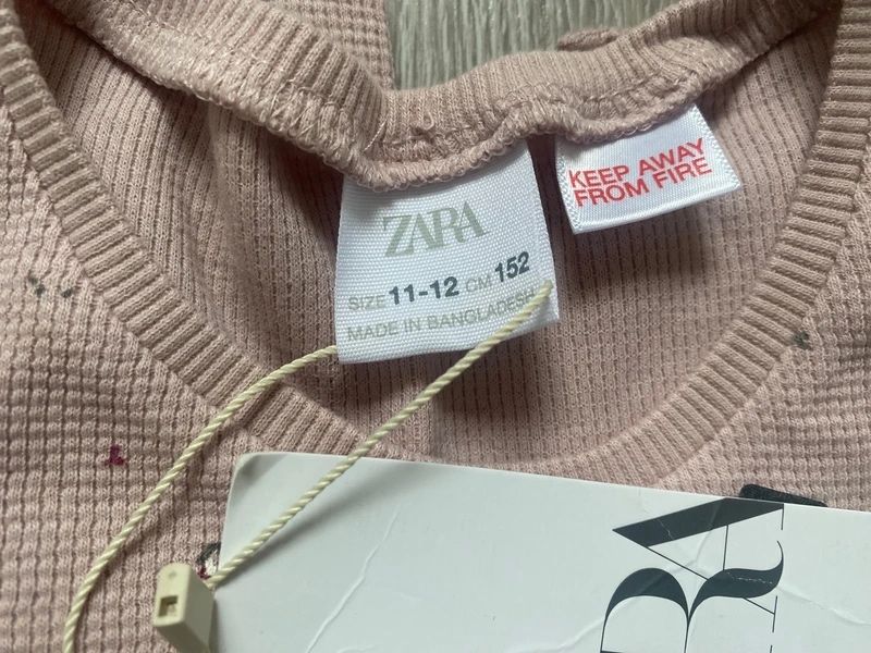 Zara piżama w kwiatki z gofrowej tkaniny rozmiar 152