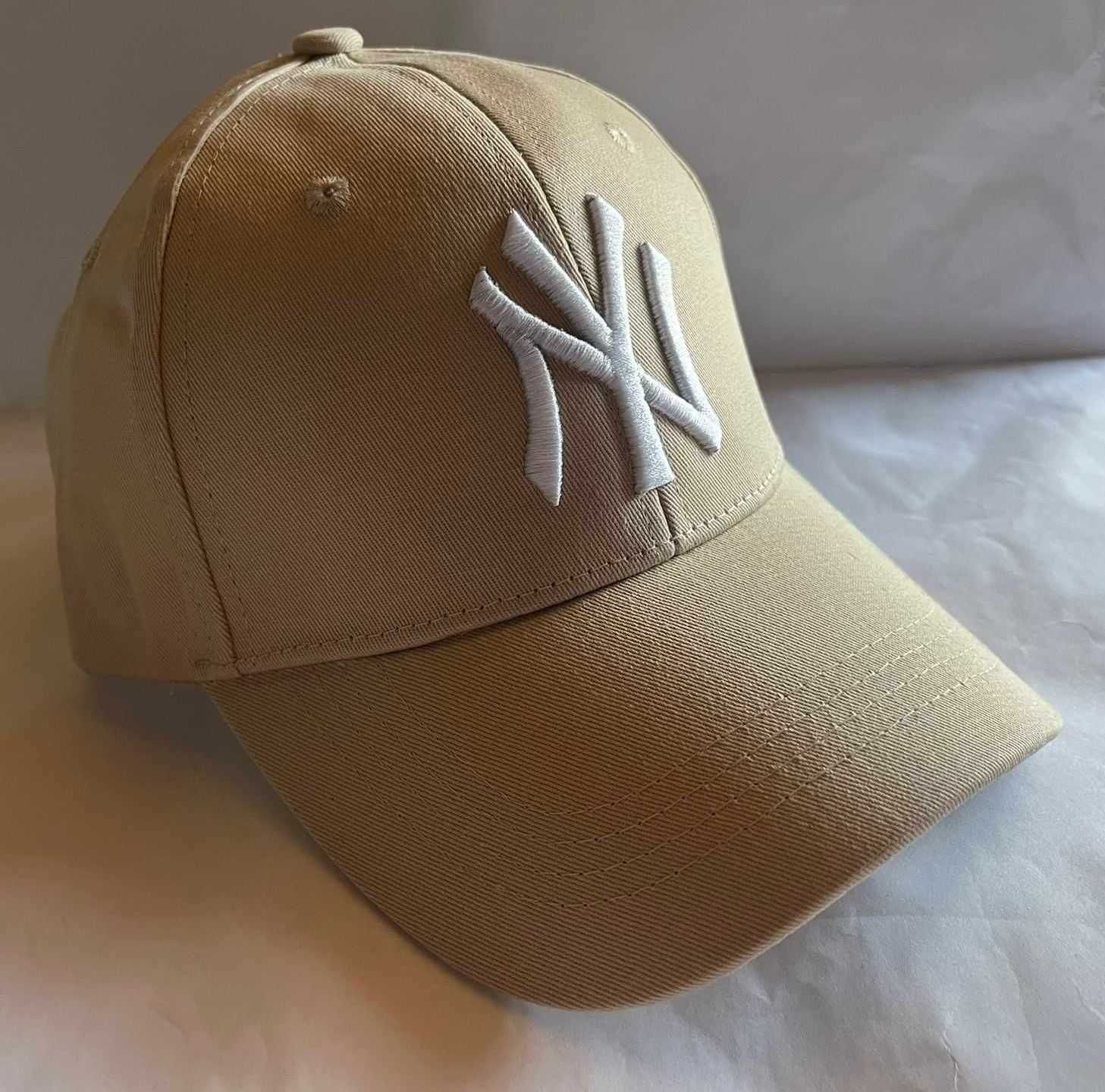 New York Yankees !! Czapka z daszkiem (bejsbolówka) Beż z białym logo