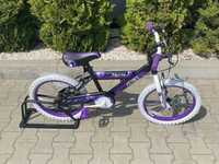 Rower fioletowy dziecięcy rowerek dla dziewczynki 18"