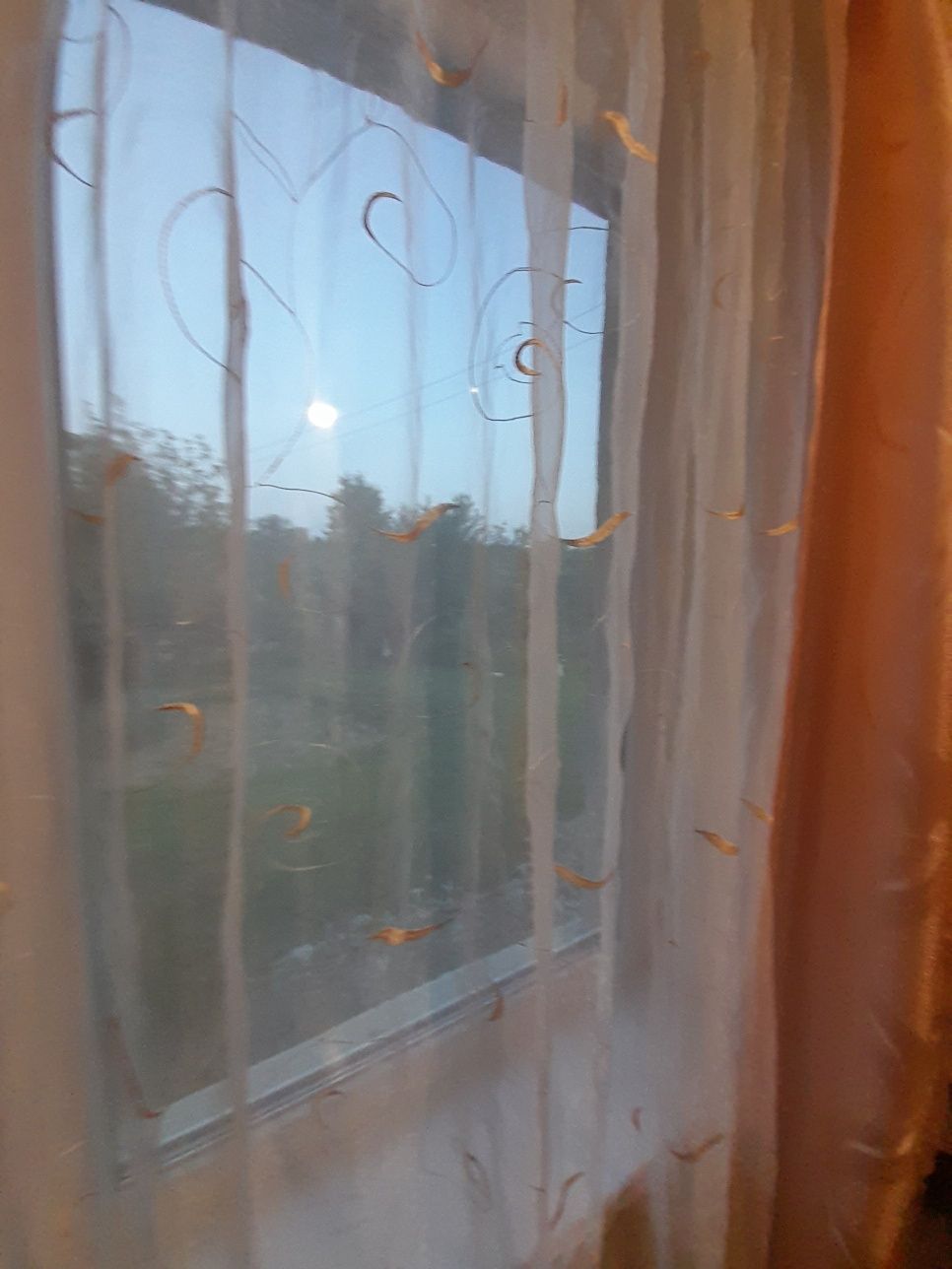Штори  + тюль  Персикового кольору